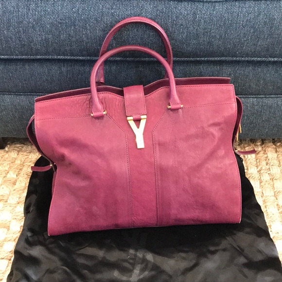 YSL large Cabas bag in magenta - Picture 1 of 7